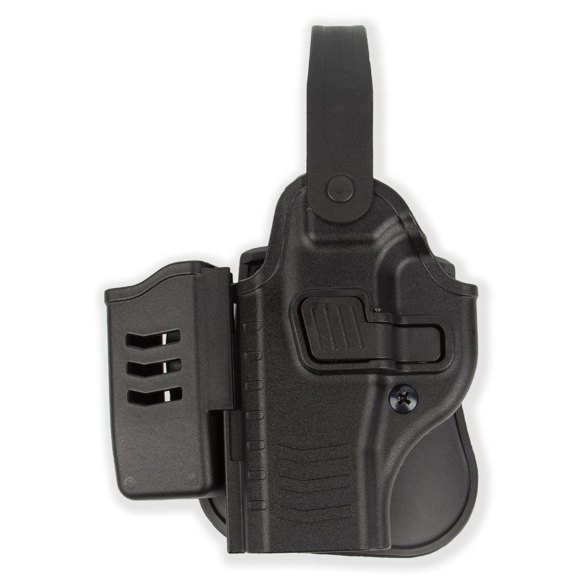 To Gun Holster Canik55 TP9 Mete Serisi Tabanca Kılıfı Seviye 2 Önü Şarjörlüklü Siyah SOL EL