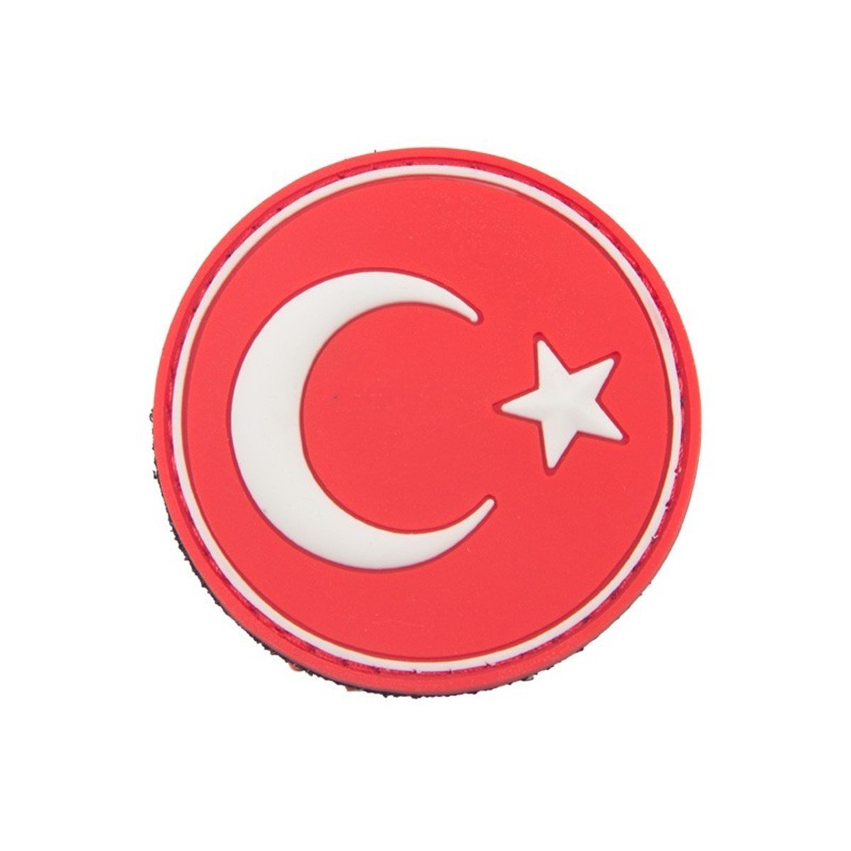 Türk Bayrağı Yuvarlak Silikon Patch Arma