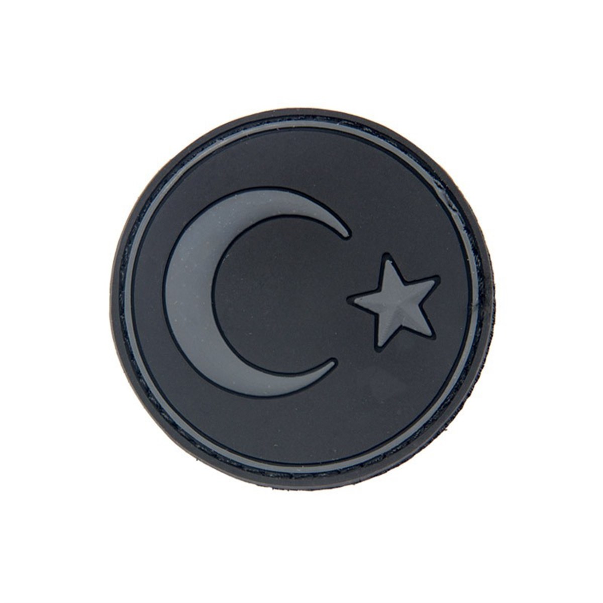 Türk Bayrağı Yuvarlak Silikon Patch Arma