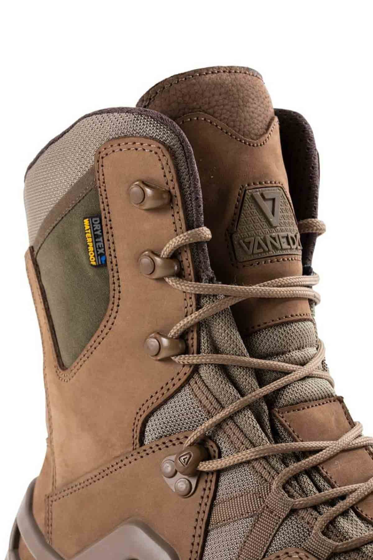 Vaneda Askeri Tactical Bot (Fırtına Dry Tex Su Geçirmez Fermuarlı) Kahve