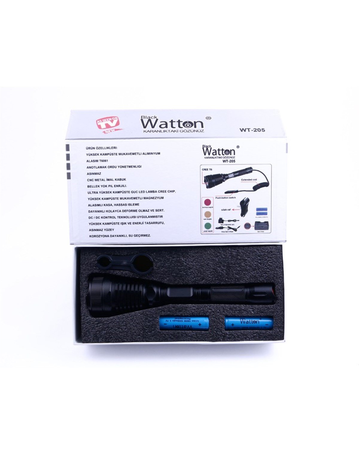 Watton Orijinal 800 Lümen T6 Özel Avcı Feneri Wt-205