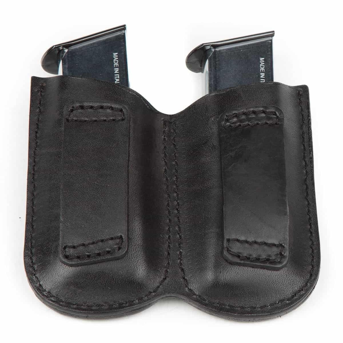 Wolf Holster Deri Şarjör Kılıfı Çiftli Maşasız Siyah Hızlı Çekim