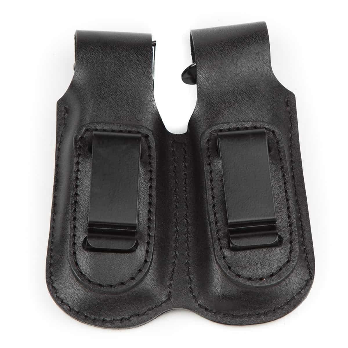 Wolf Holster Deri Şarjör Kılıfı Çiftli Maşalı Siyah