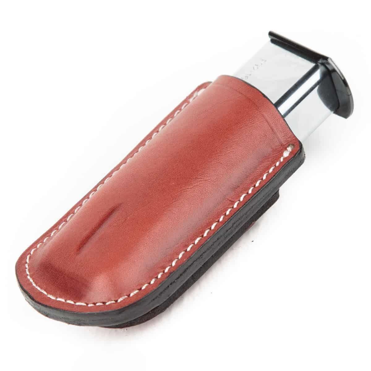 Wolf Holster Deri Şarjör Kılıfı Tekli Maşasız Taba Hızlı Çekim