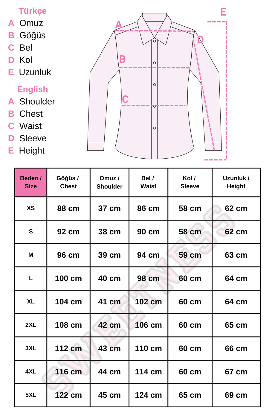 Sweetness Women's White Lycra Long Sleeve Classic ShirtSWEETNESS