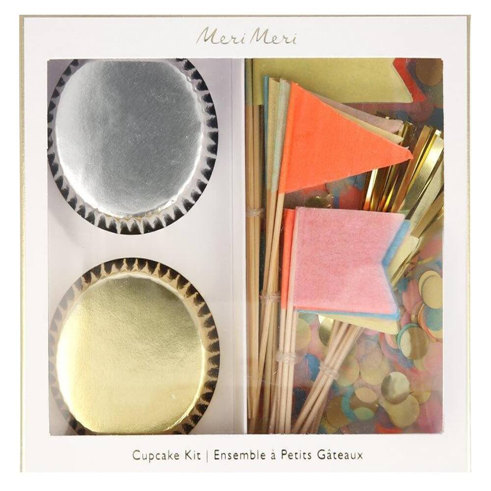  NEON KONFETİ BAYRAKLI CUPCAKE KİT Çocuk Kitapları Uzmanı - Children's Books Expert