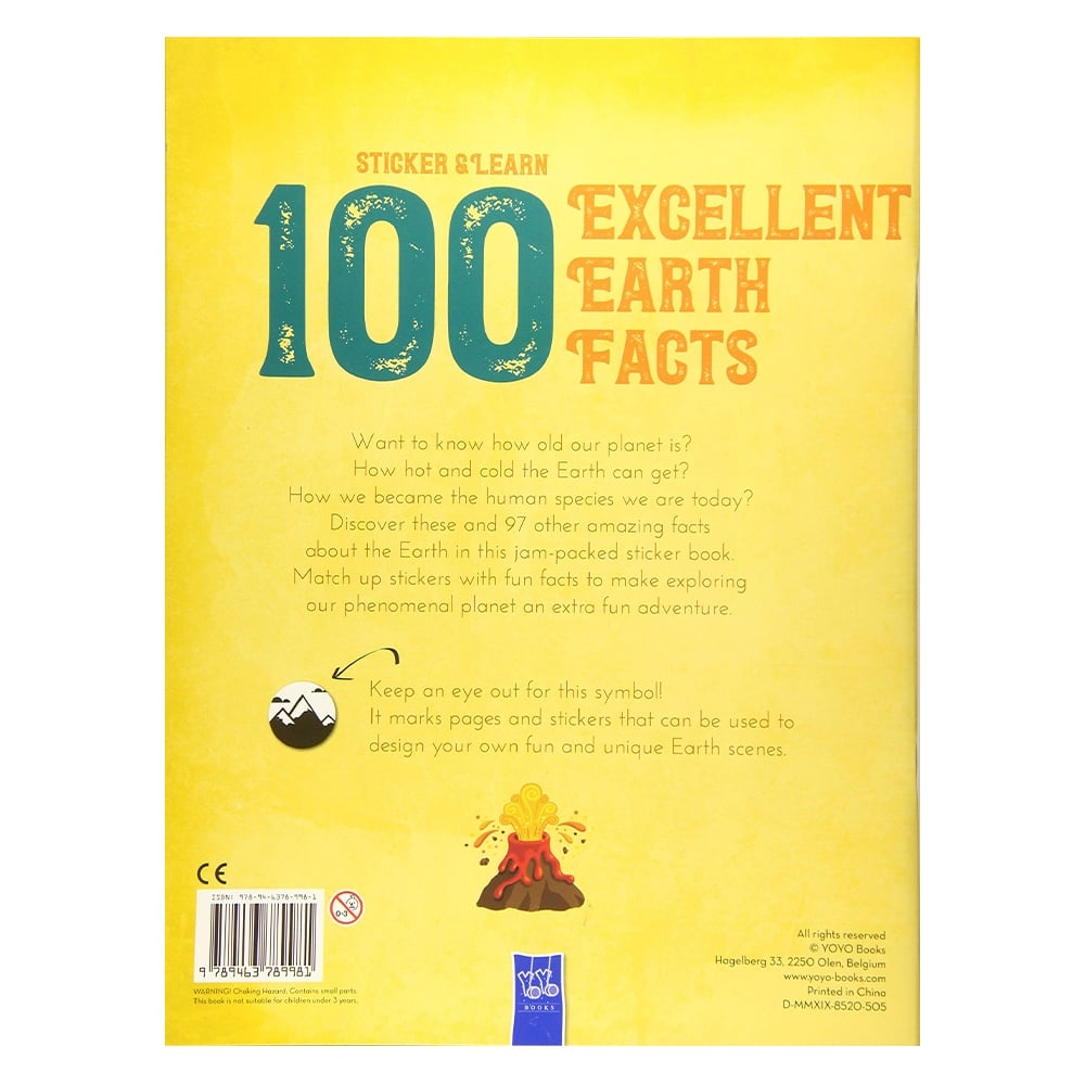 100 EXCELLENT EARTH FACTS STICKER Çocuk Kitapları Uzmanı - Children's Books Expert