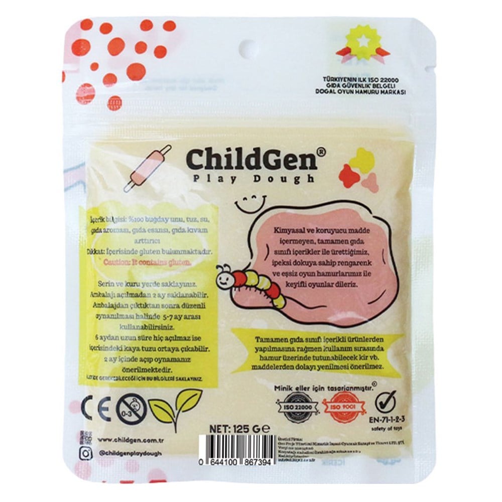 125 GR SARI KARTUŞ OYUN HAMURU Çocuk Kitapları Uzmanı - Children's Books Expert