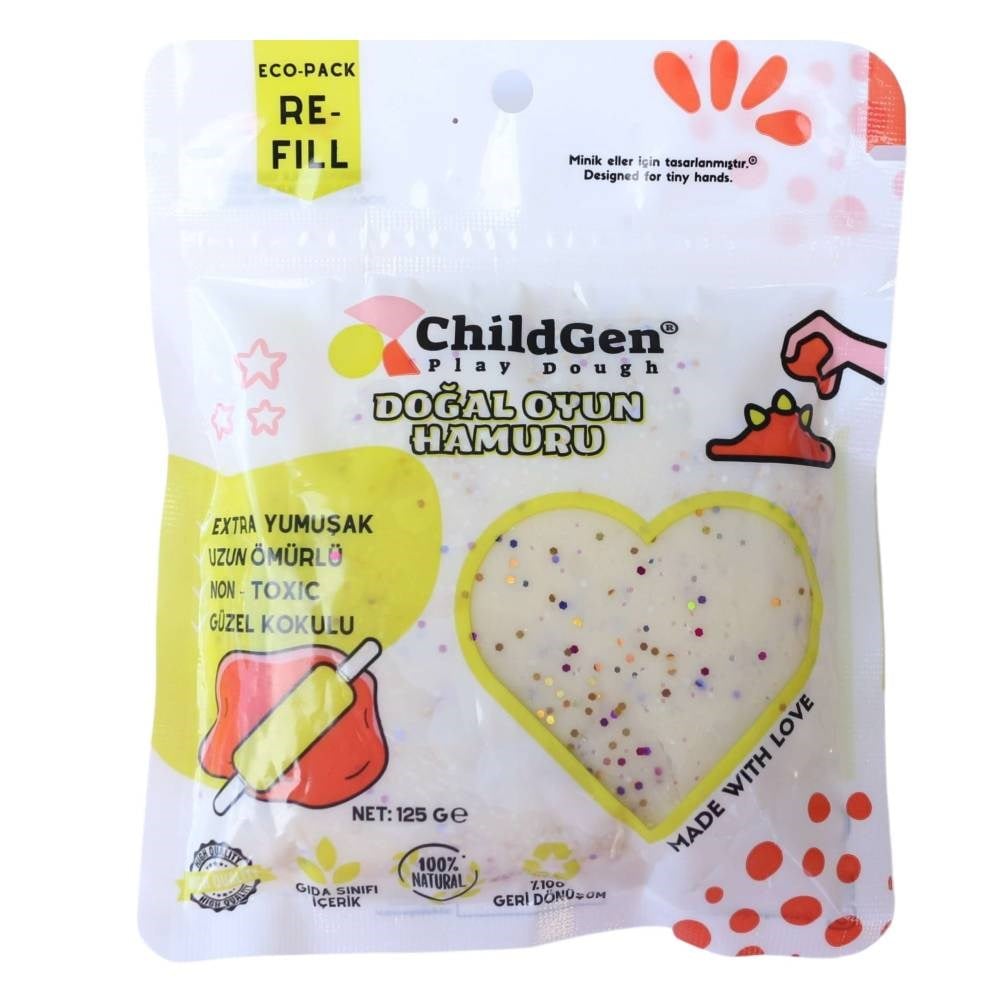 125 GR SİMLİ BEYAZ ECOPACK DOĞAL OYUN HAMURU Çocuk Kitapları Uzmanı - Children's Books Expert