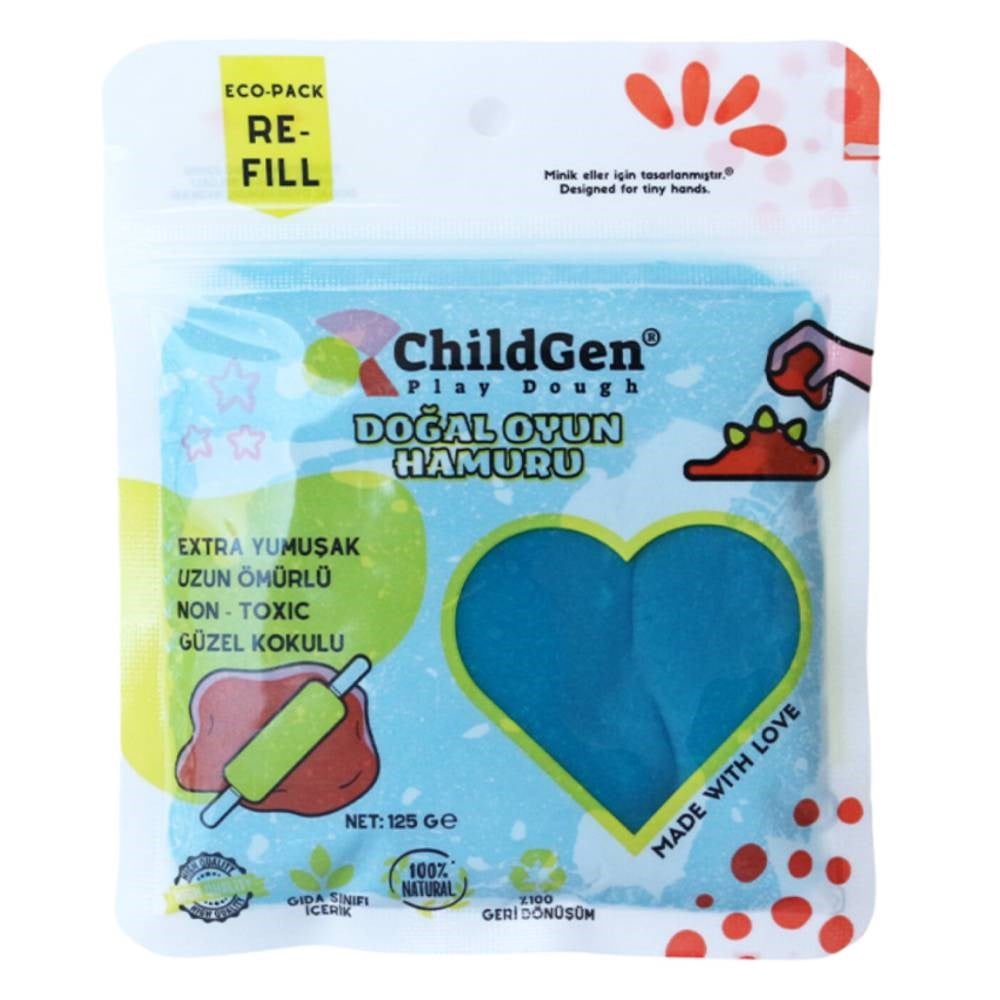 125 GR SİMLİ MAVİ ECOPACK DOĞAL OYUN HAMURU Çocuk Kitapları Uzmanı - Children's Books Expert
