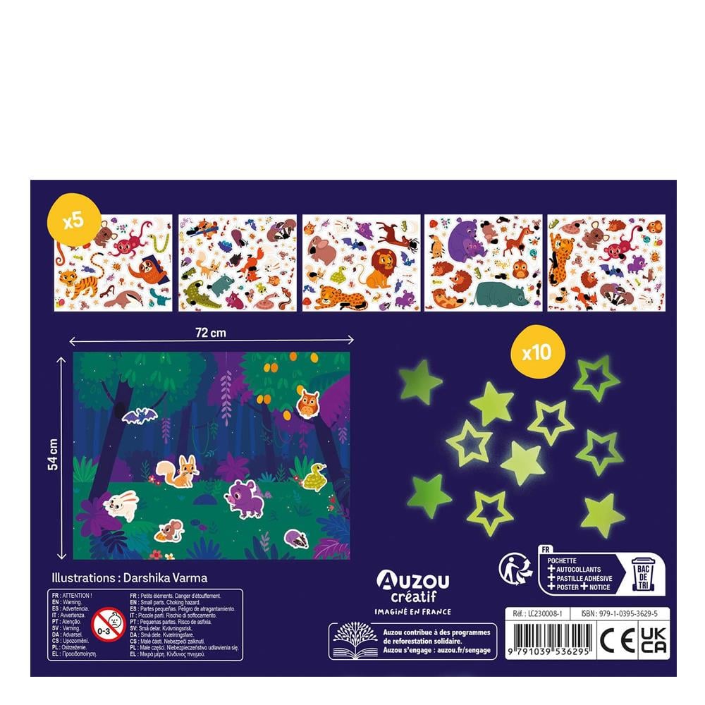 200 Fosforlu Sticker Seti – Poster + 10 Yıldız Çocuk Kitapları Uzmanı - Children's Books Expert