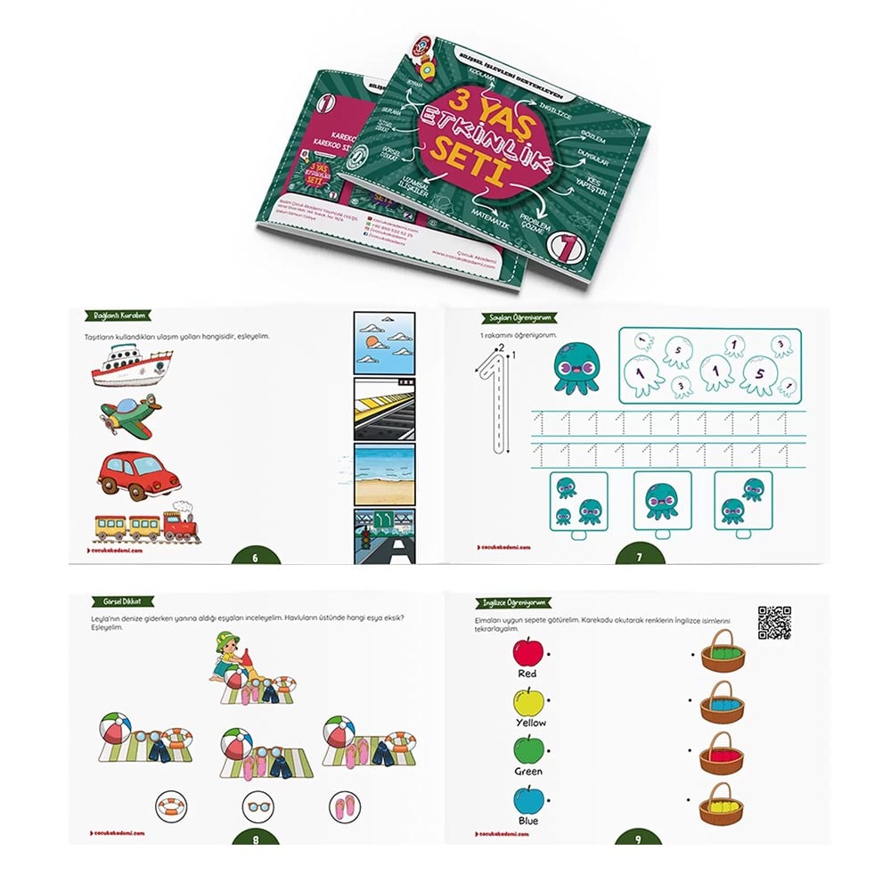 3 YAŞ ETKİNLİK SETİ Çocuk Kitapları Uzmanı - Children's Books Expert