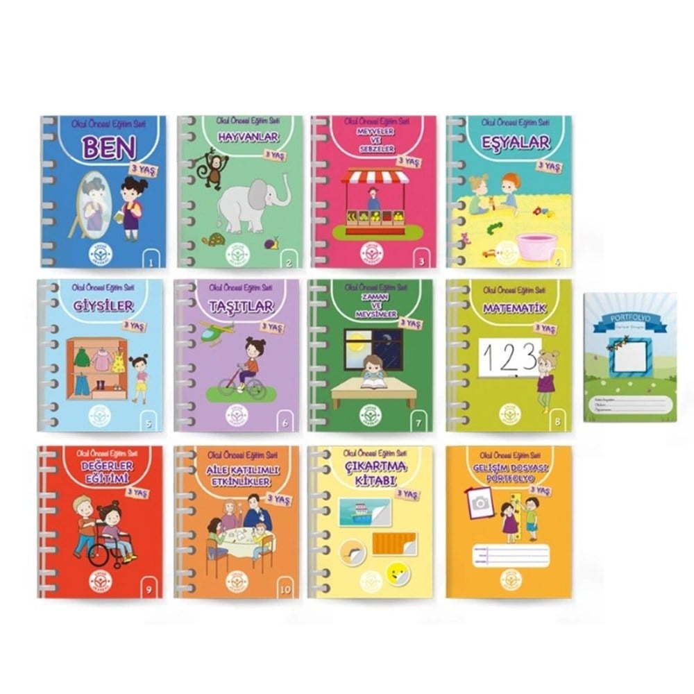 3 YAŞ OKUL ÖNCESİ EĞİTİM SETİ Çocuk Kitapları Uzmanı - Children's Books Expert