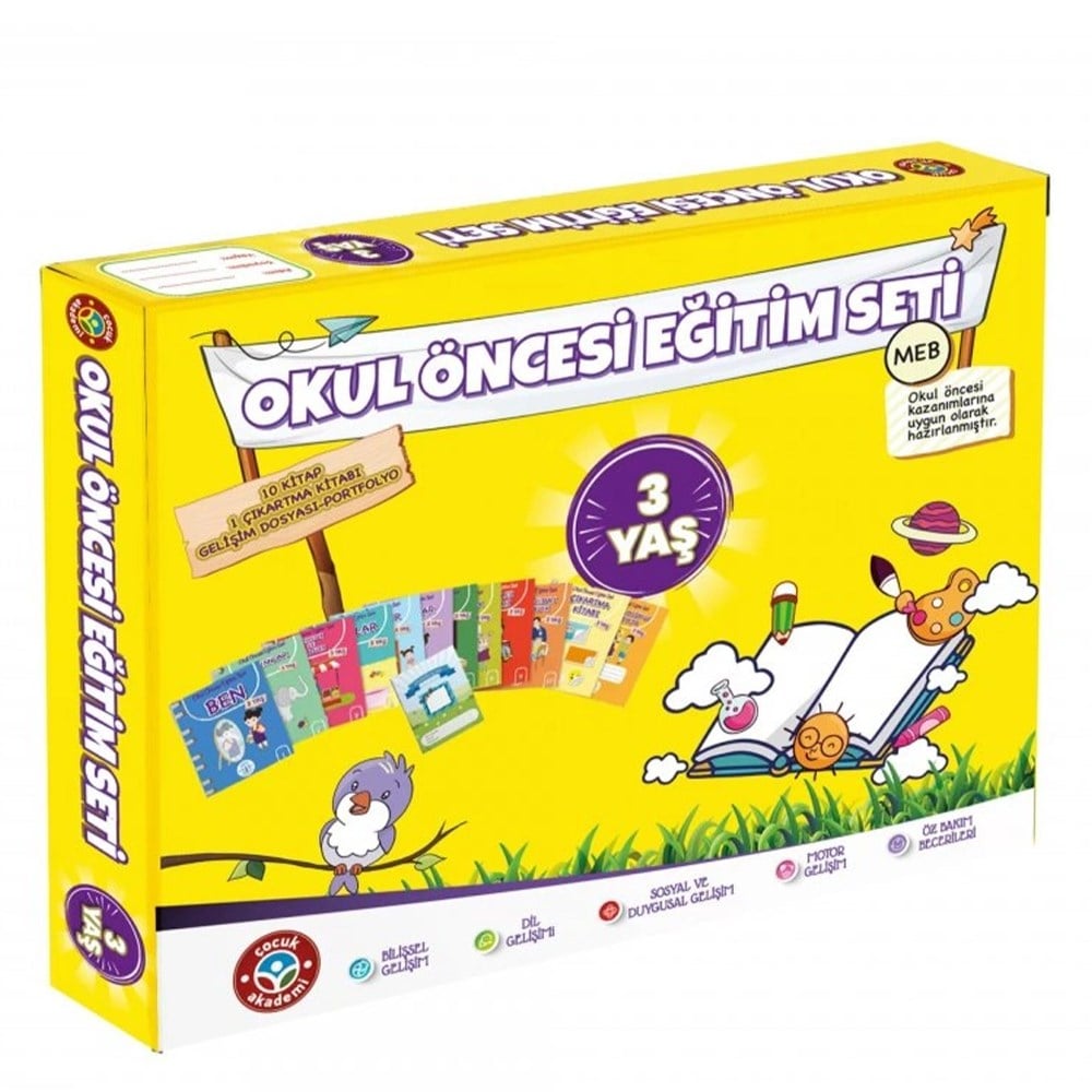 3 YAŞ OKUL ÖNCESİ EĞİTİM SETİ Çocuk Kitapları Uzmanı - Children's Books Expert