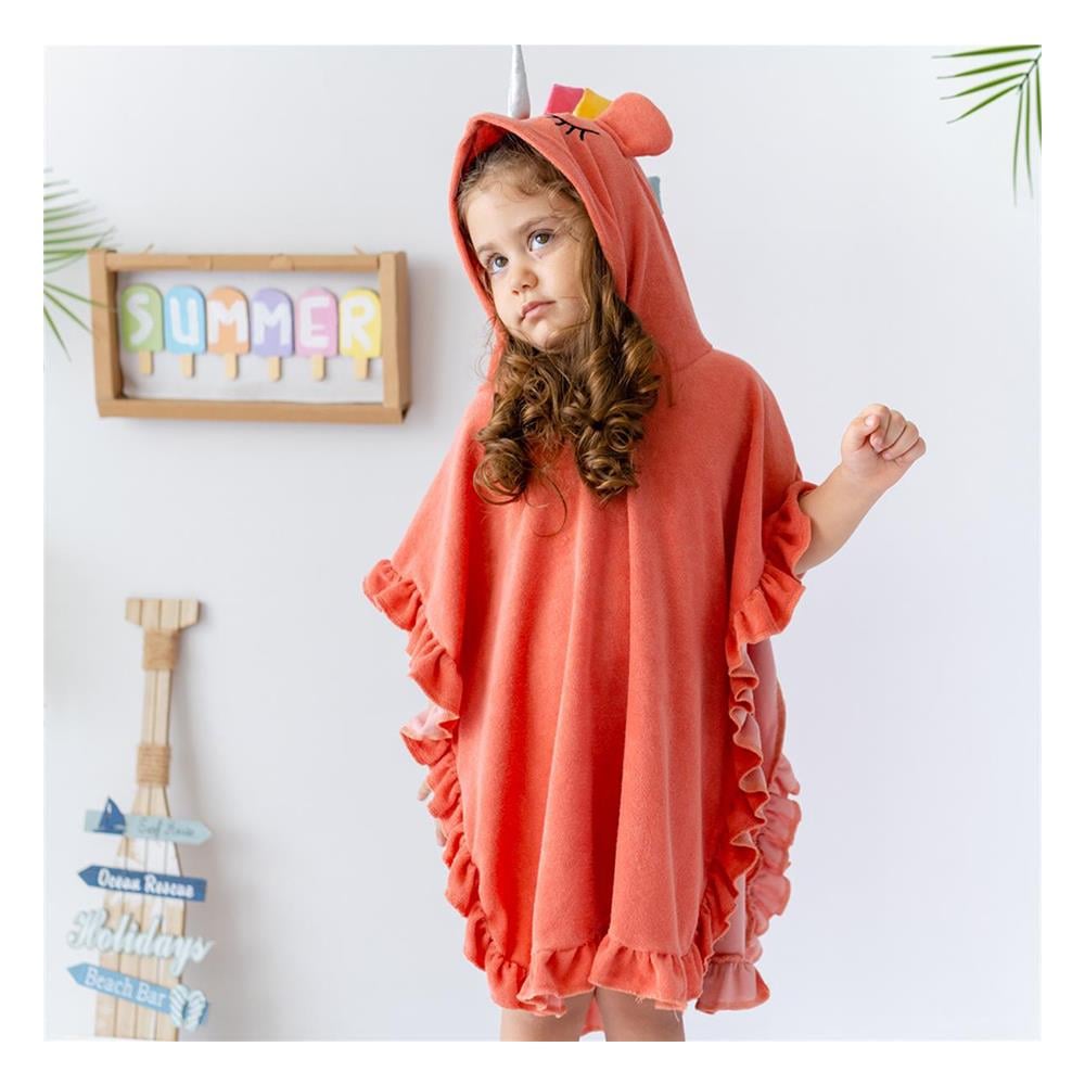 3D NAKIŞLI İNCE HAVLU PANÇO UNICORN 1-2 YAŞ Çocuk Kitapları Uzmanı - Children's Books Expert