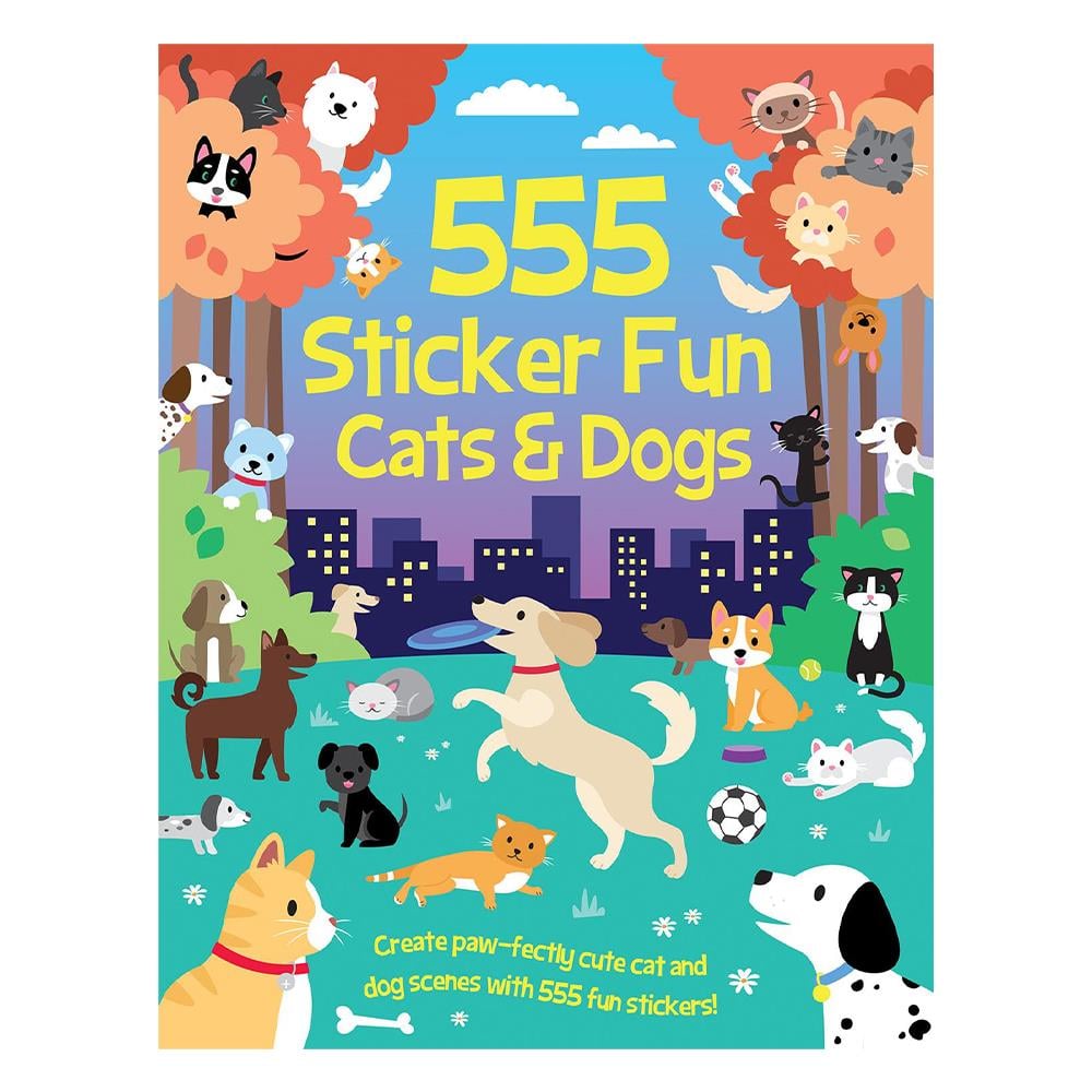 555 Sticker Fun - Cats and Dogs Activity Book Çocuk Kitapları Uzmanı - Children's Books Expert