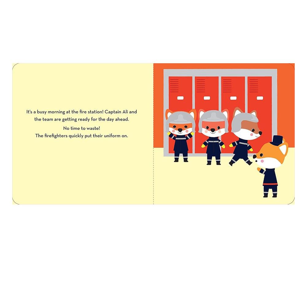 A Day with the Firefighters - Book and Wooden Toy Çocuk Kitapları Uzmanı - Children's Books Expert