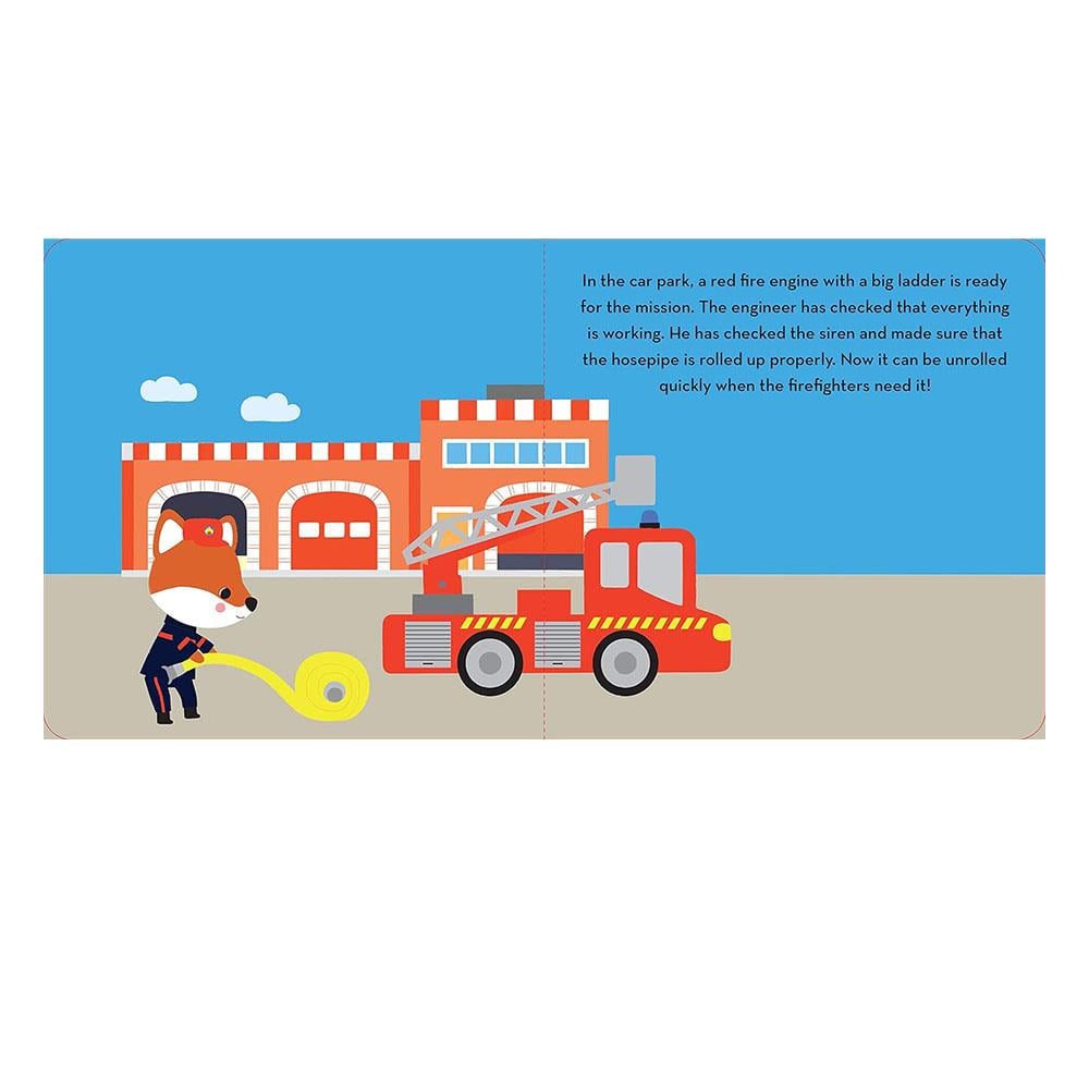 A Day with the Firefighters - Book and Wooden Toy Çocuk Kitapları Uzmanı - Children's Books Expert