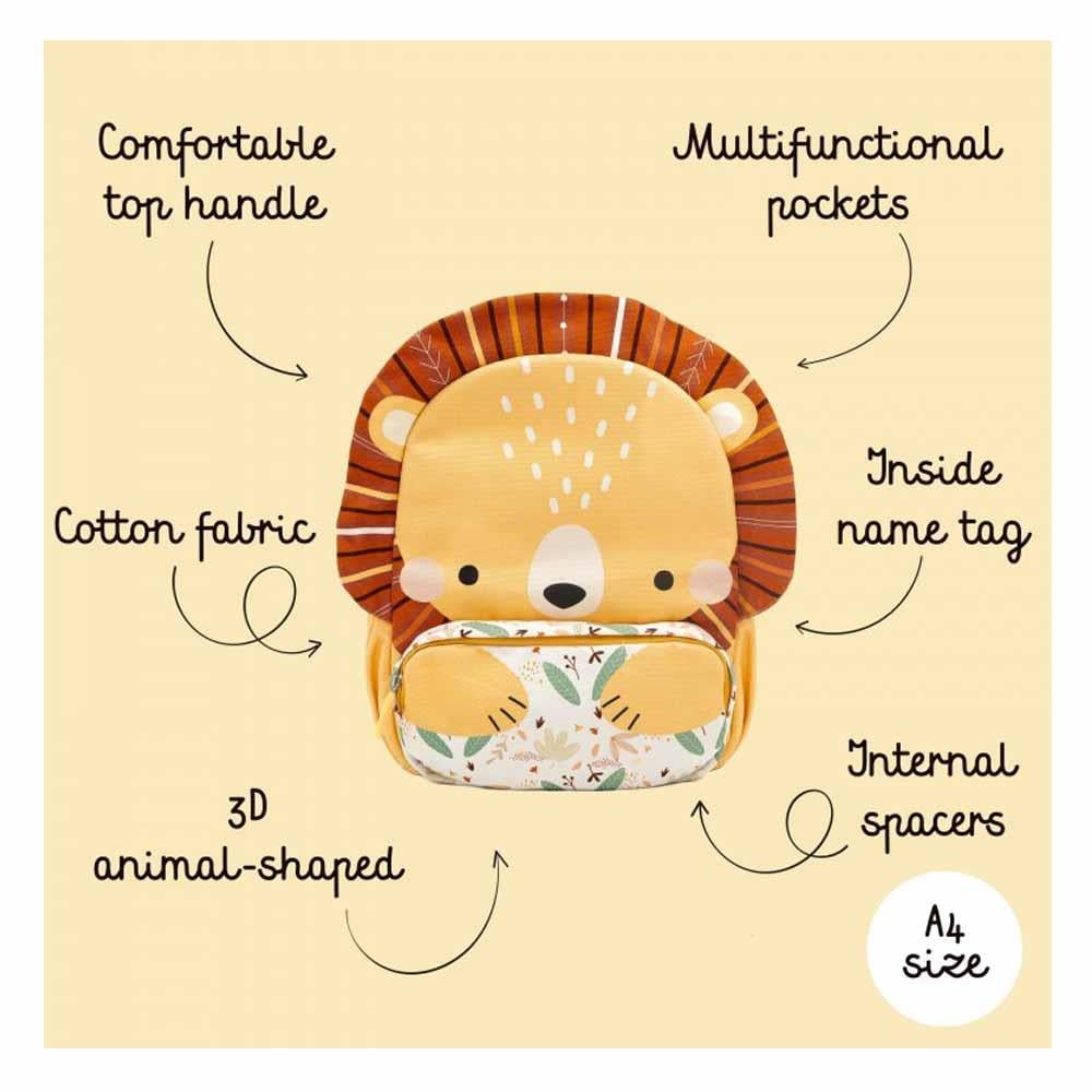 A4 Boyutlu Çocuk Sırt Çantası - Cesur Aslan Çocuk Kitapları Uzmanı - Children's Books Expert