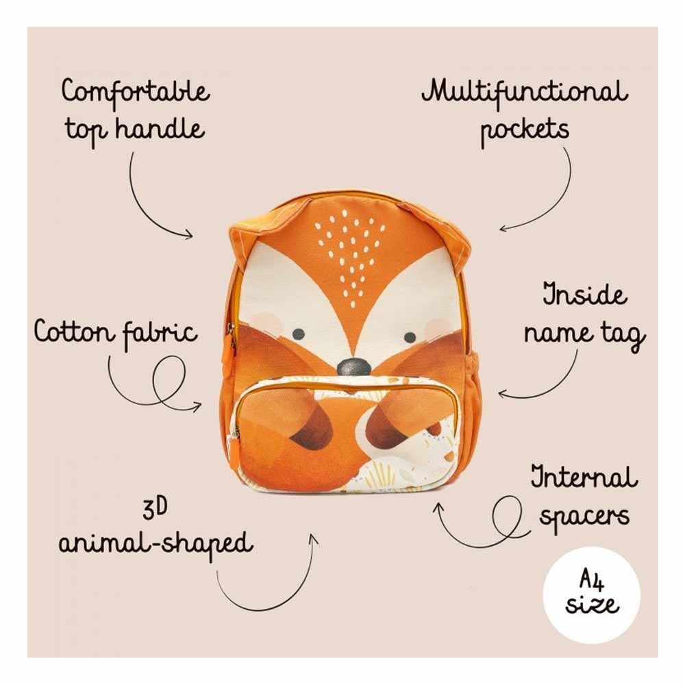 A4 Boyutlu Çocuk Sırt Çantası - Meraklı Tilki Çocuk Kitapları Uzmanı - Children's Books Expert