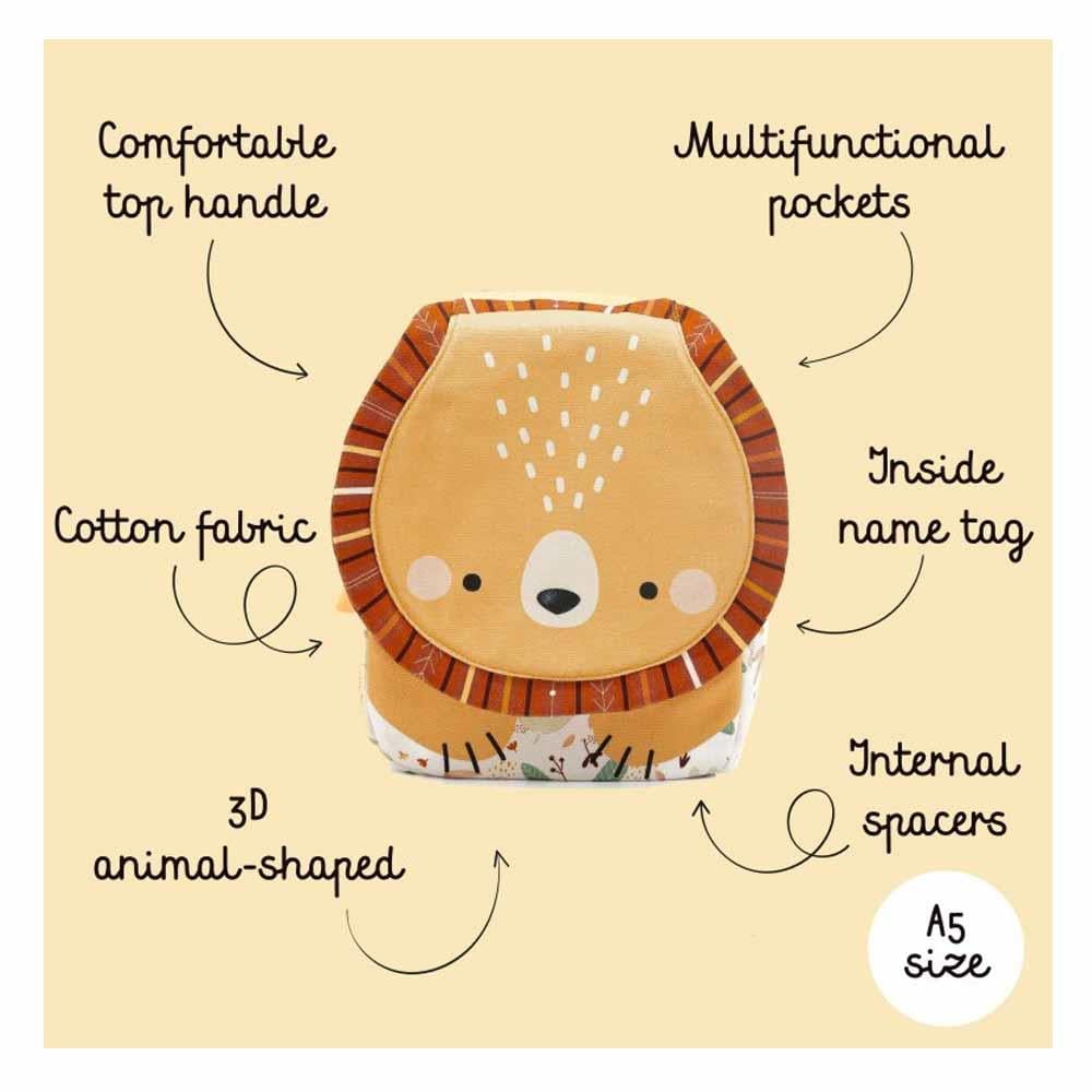 A5 Mini Sırt Çantası - Cesur Aslan Çocuk Kitapları Uzmanı - Children's Books Expert