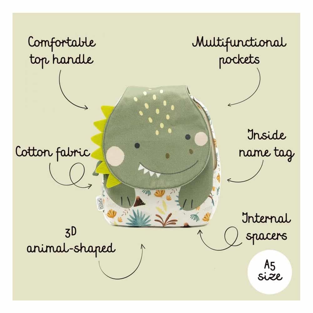 A5 Mini Sırt Çantası - Güçlü Dinozor Çocuk Kitapları Uzmanı - Children's Books Expert
