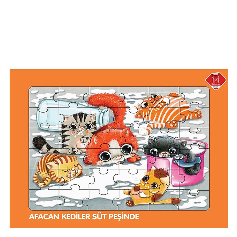 AFACAN KEDİLER SÜT PEŞİNDE 36 PARÇA YAPBOZ Çocuk Kitapları Uzmanı - Children's Books Expert