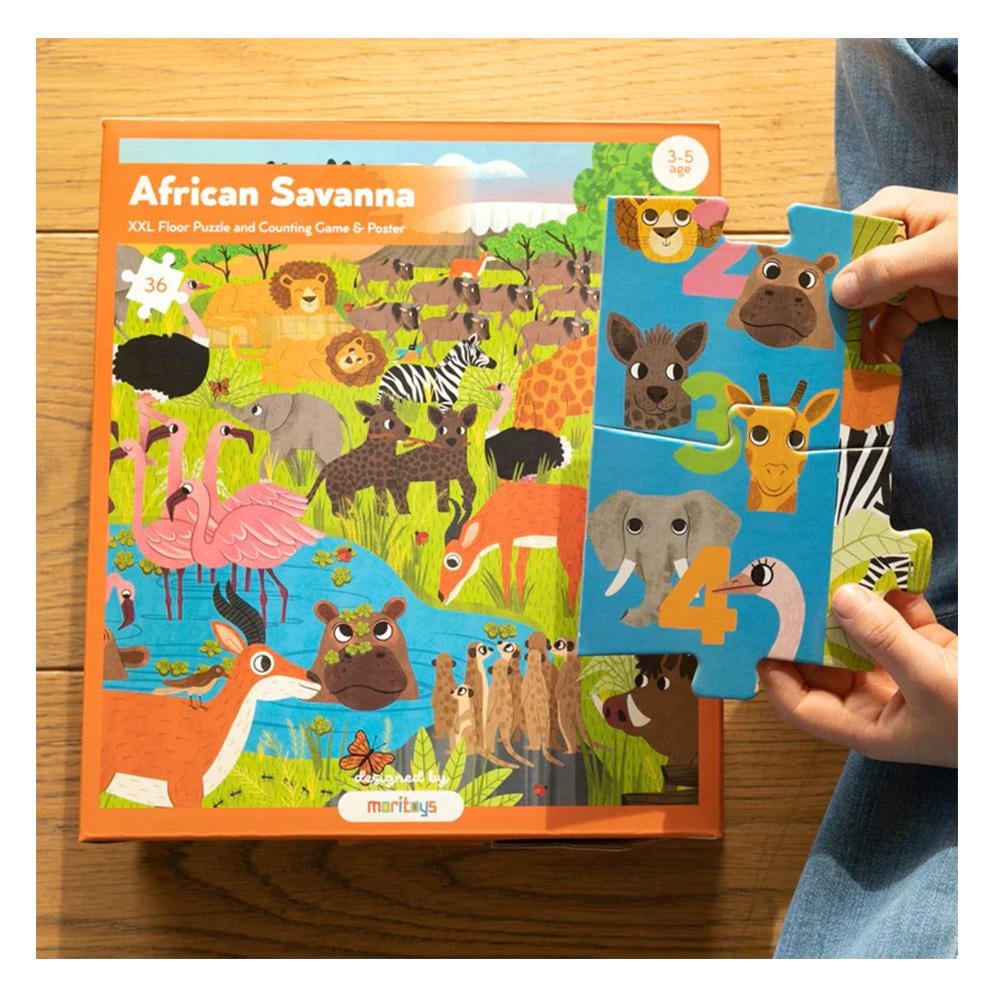 AFRICAN SAVANNA - 36 PARÇA DEV PUZZLE Çocuk Kitapları Uzmanı - Children's Books Expert