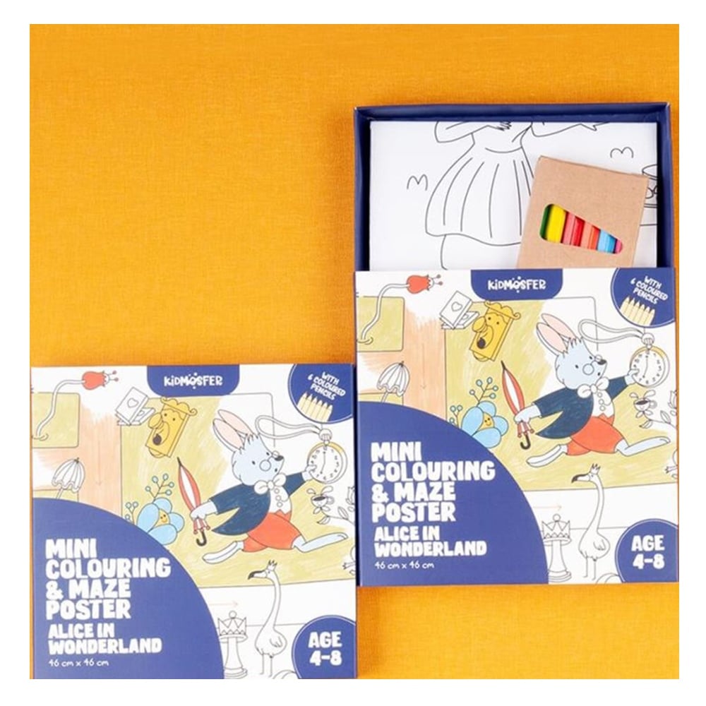 ALICE HARİKALAR DİYARINDA - BOYAMA VE LABİRENT POSTER Çocuk Kitapları Uzmanı - Children's Books Expert