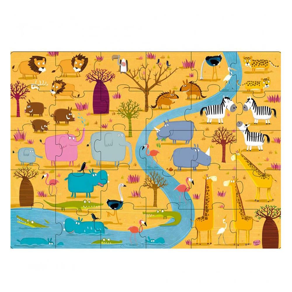 ANIMALS OF AFRICA GIANT PUZZLE Çocuk Kitapları Uzmanı - Children's Books Expert