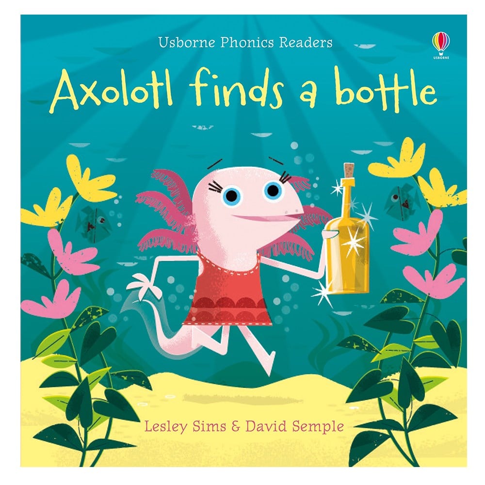 AXOLOTL FINDS A BOTTLE - USBORNE PHONICS READERS Çocuk Kitapları Uzmanı - Children's Books Expert
