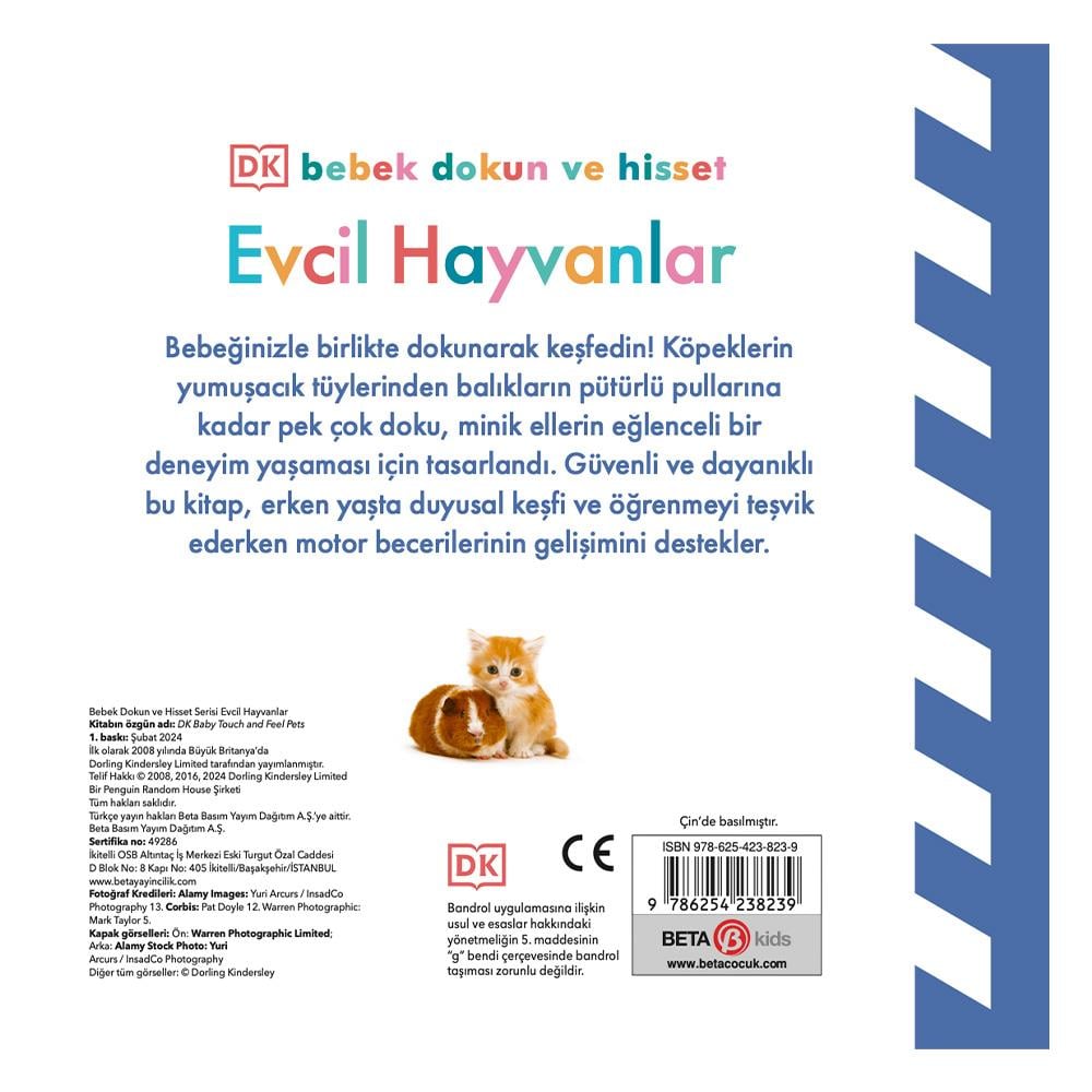 Bebek Dokun ve Hisset - Evcil Hayvanlar Çocuk Kitapları Uzmanı - Children's Books Expert