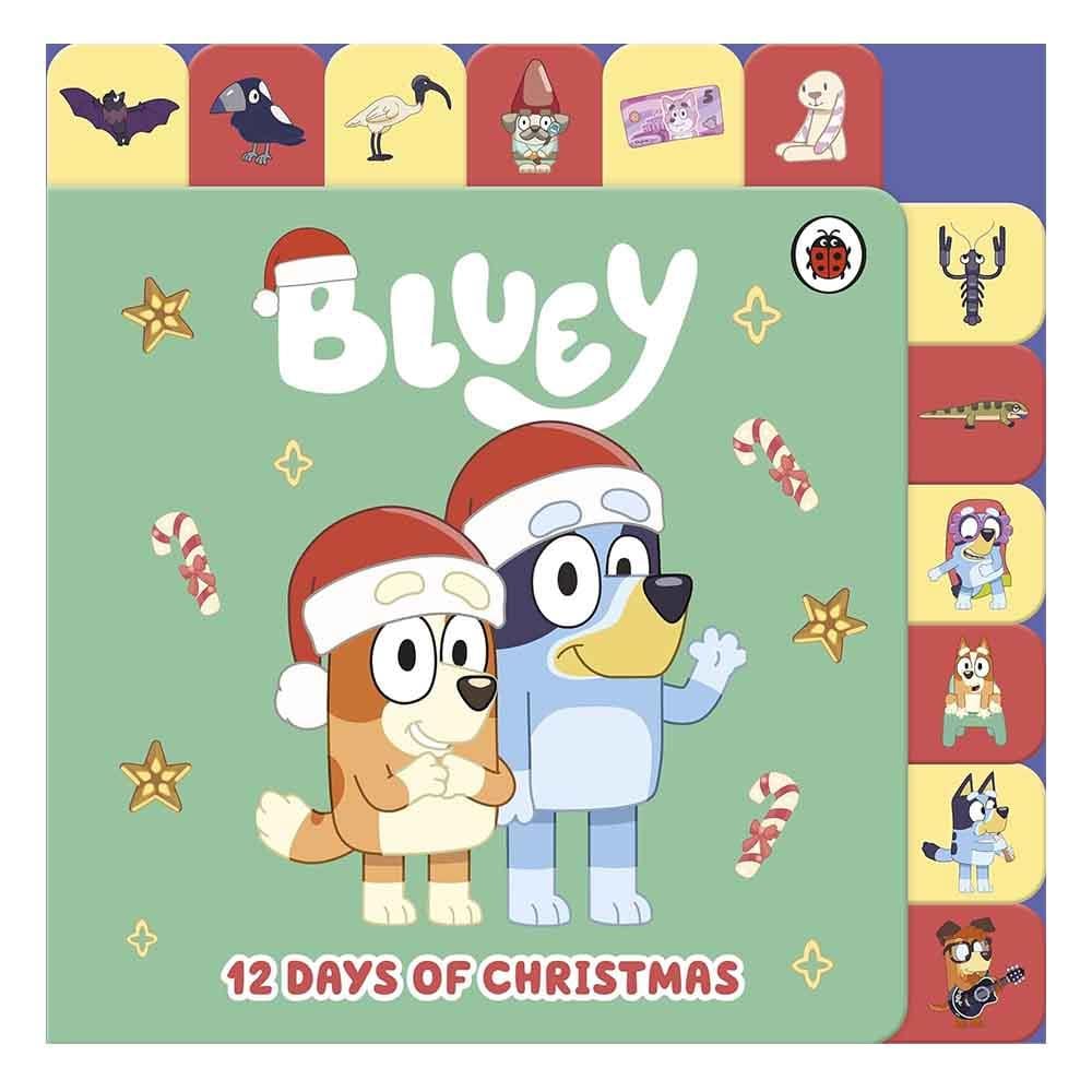 Bluey - 12 Days of Christmas Tabbed Board Book Çocuk Kitapları Uzmanı - Children's Books Expert