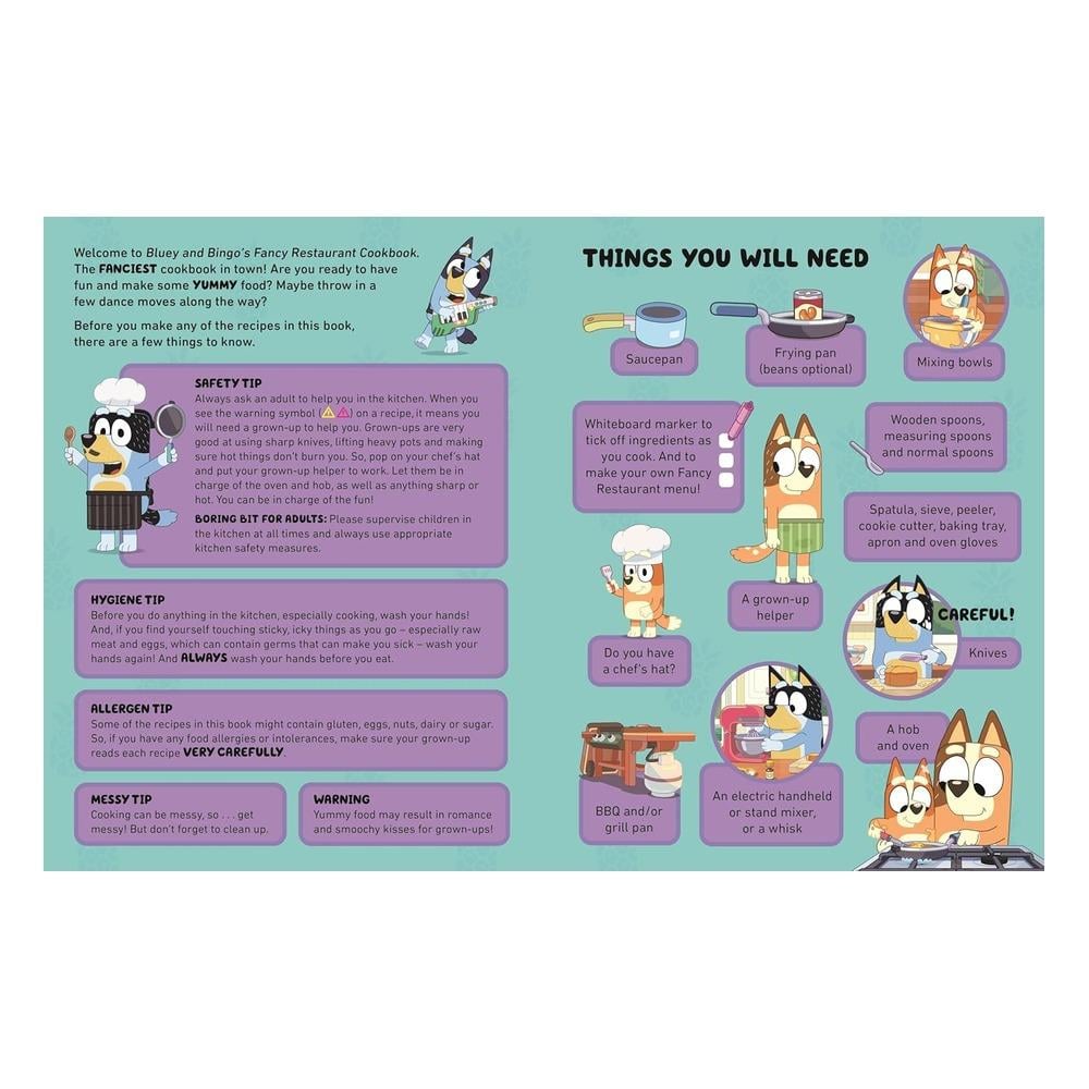 Bluey -Bluey and Bingo s Fancy Restaurant Cookbook Çocuk Kitapları Uzmanı - Children's Books Expert