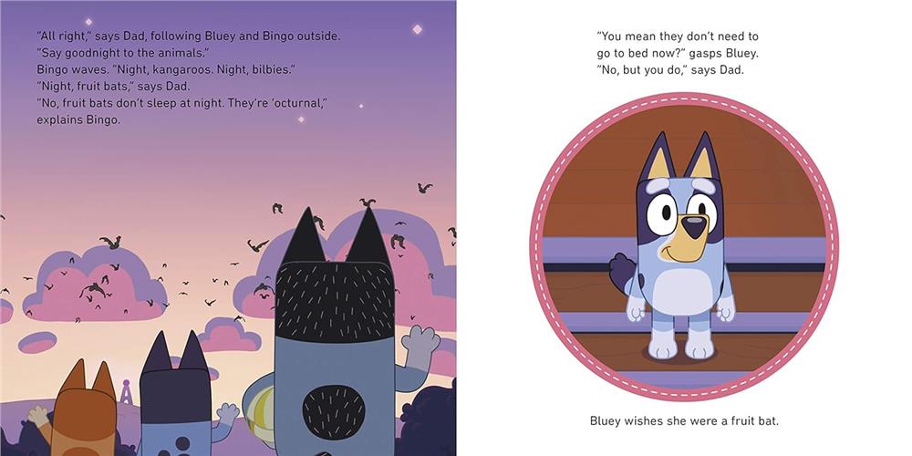 Bluey - Goodnight Fruit Bat Çocuk Kitapları Uzmanı - Children's Books Expert