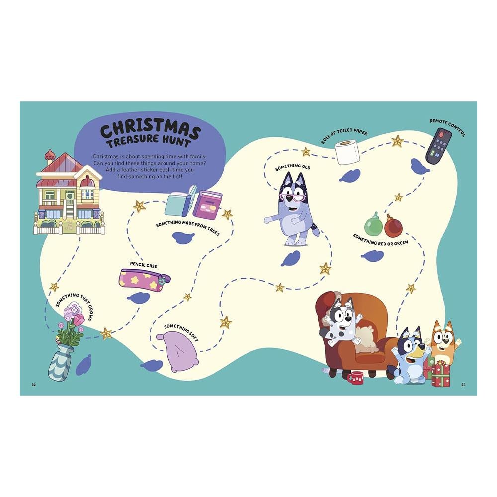 Bluey - Hooray Its Christmas Sticker Activity Book Çocuk Kitapları Uzmanı - Children's Books Expert