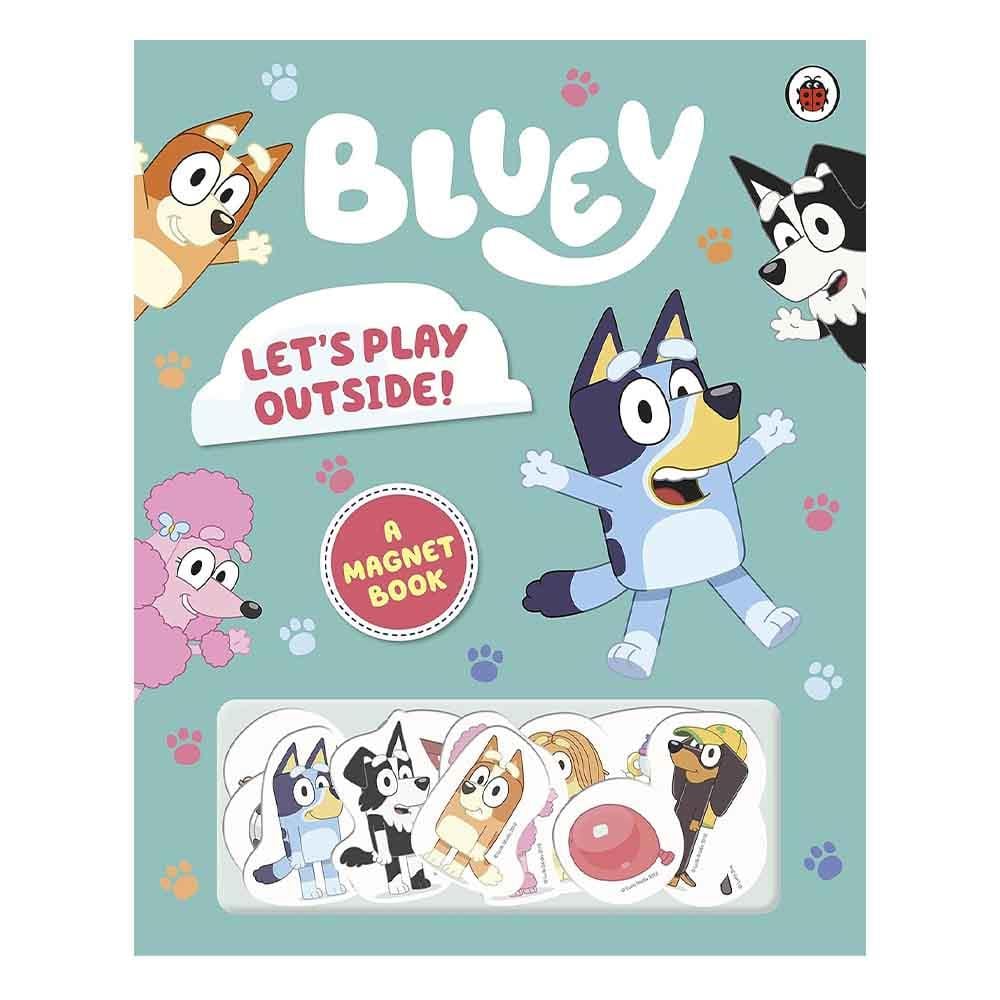 Bluey - Lets Play Outside Magnet Book Çocuk Kitapları Uzmanı - Children's Books Expert