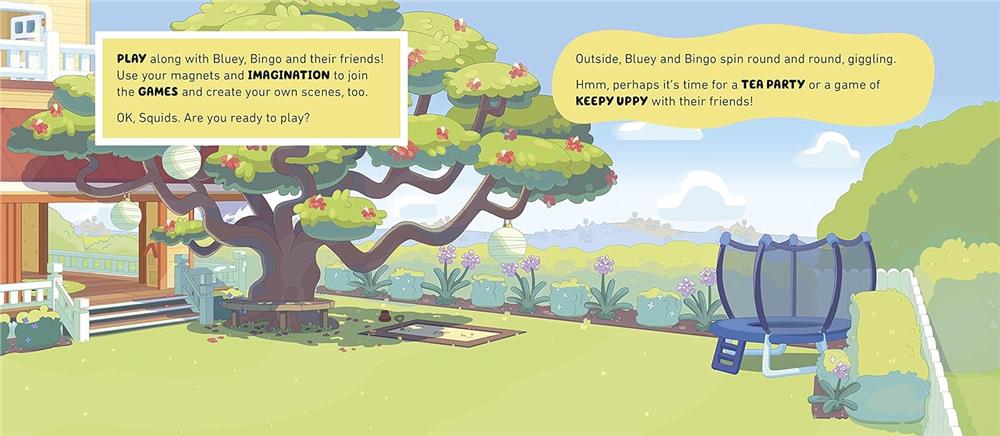 Bluey - Lets Play Outside Magnet Book Çocuk Kitapları Uzmanı - Children's Books Expert