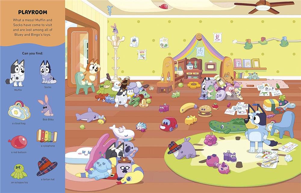 Bluey - Wheres Bluey Search a Find Book Çocuk Kitapları Uzmanı - Children's Books Expert
