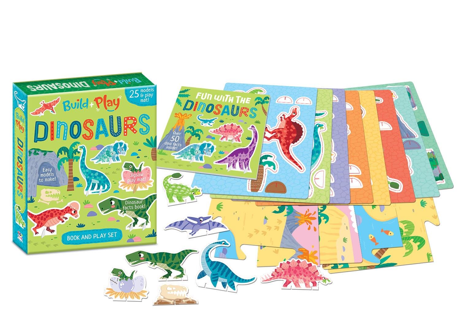 Build and Play - Dinosaurs Book and Play Set Çocuk Kitapları Uzmanı - Children's Books Expert