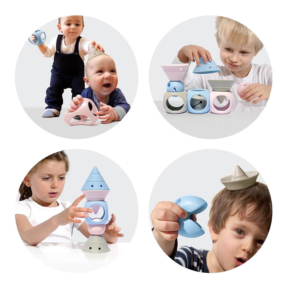 Building Genius Pastel Ice Blue-Baby Pink-Beige Çocuk Kitapları Uzmanı - Children's Books Expert