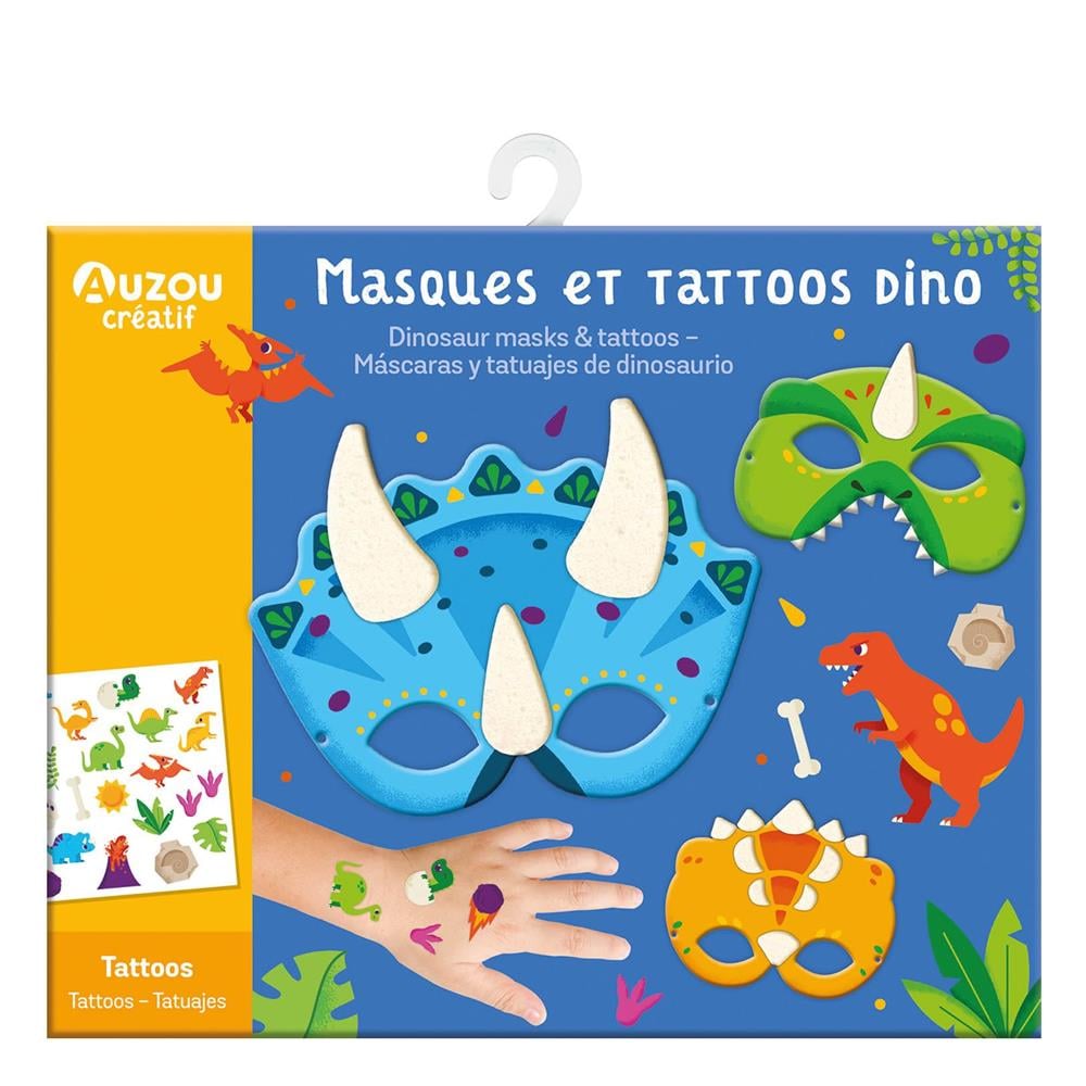 Çocuk Sanat Etkinlik Seti -Dinozor Maske-Dövmeleri Çocuk Kitapları Uzmanı - Children's Books Expert