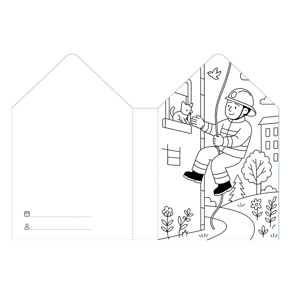 Colourıng Books Shaped - Firefighters Çocuk Kitapları Uzmanı - Children's Books Expert