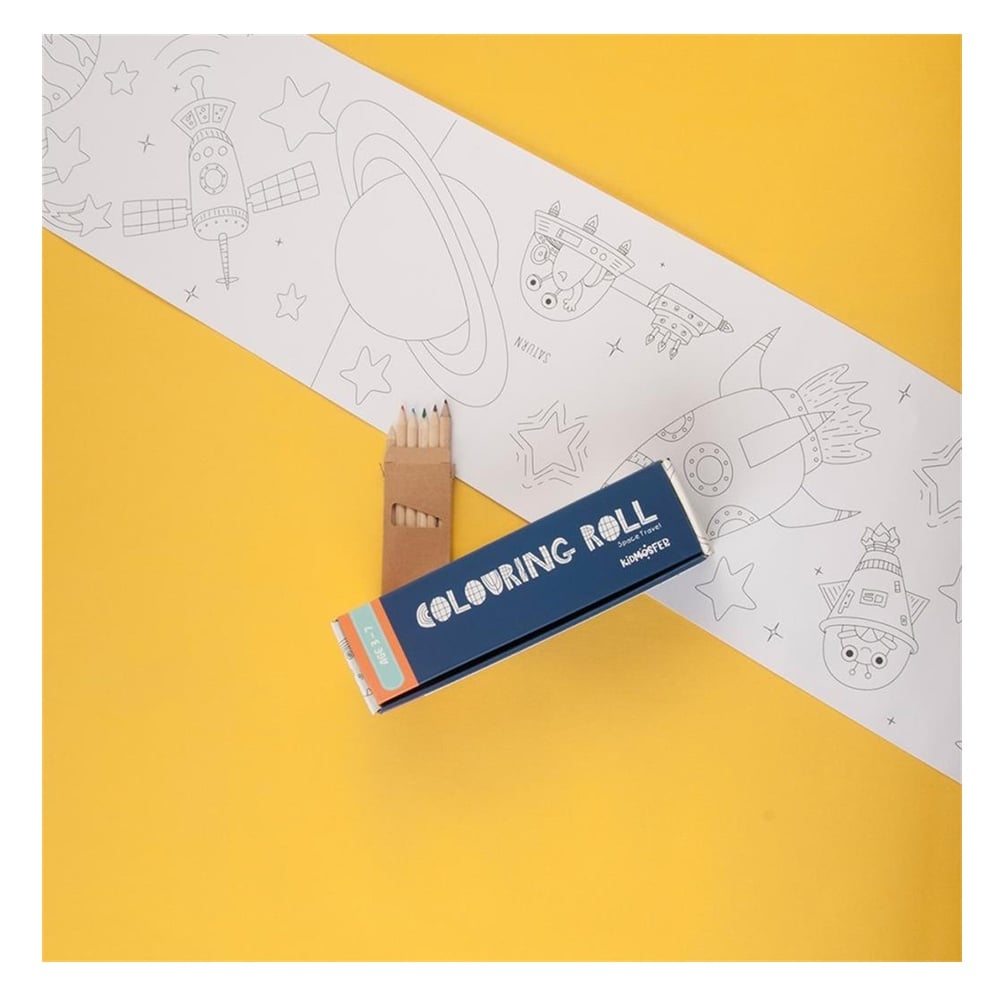 COLOURING ROLL SPACE TRAVEL Çocuk Kitapları Uzmanı - Children's Books Expert