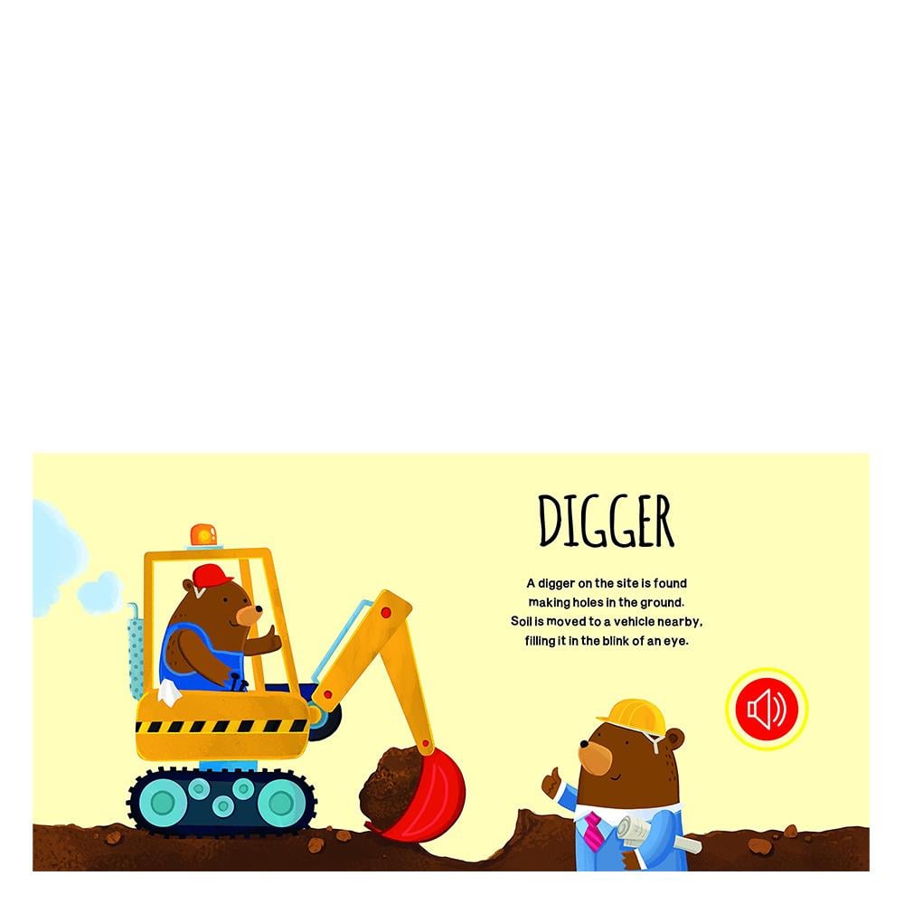 CONSTRUCTION SITE VEHICLES - SOUND BOOK Çocuk Kitapları Uzmanı - Children's Books Expert