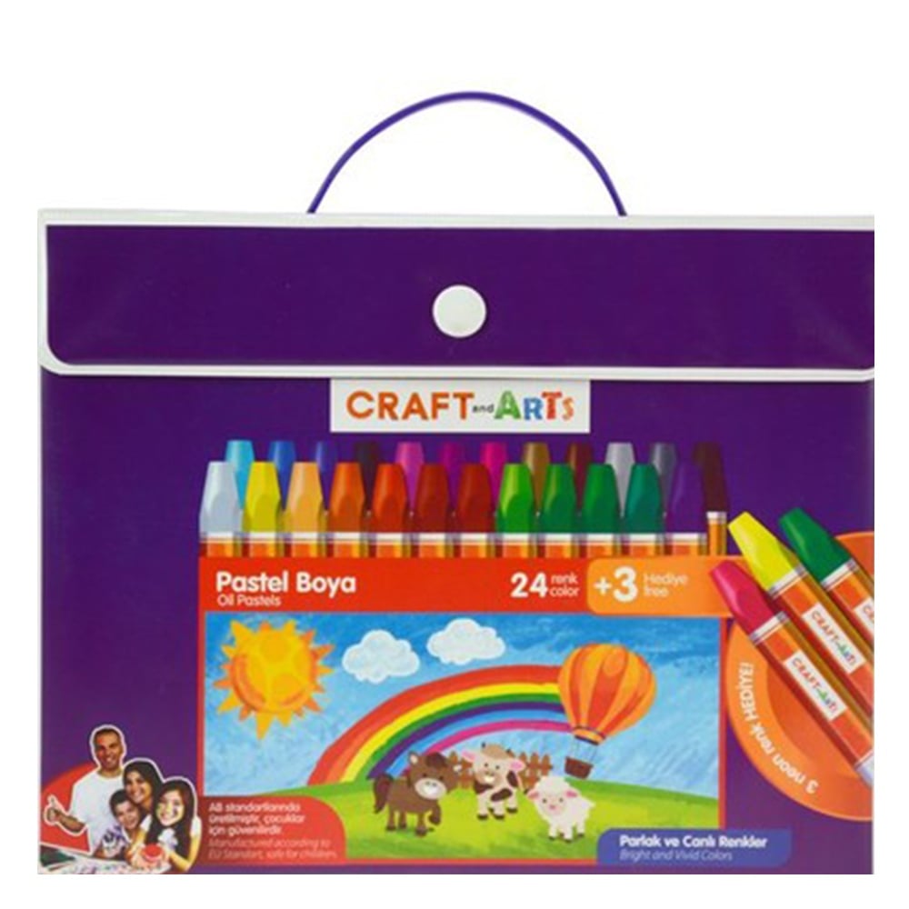 CRAFT ARTS PASTEL BOYA 24+3 Çocuk Kitapları Uzmanı - Children's Books Expert
