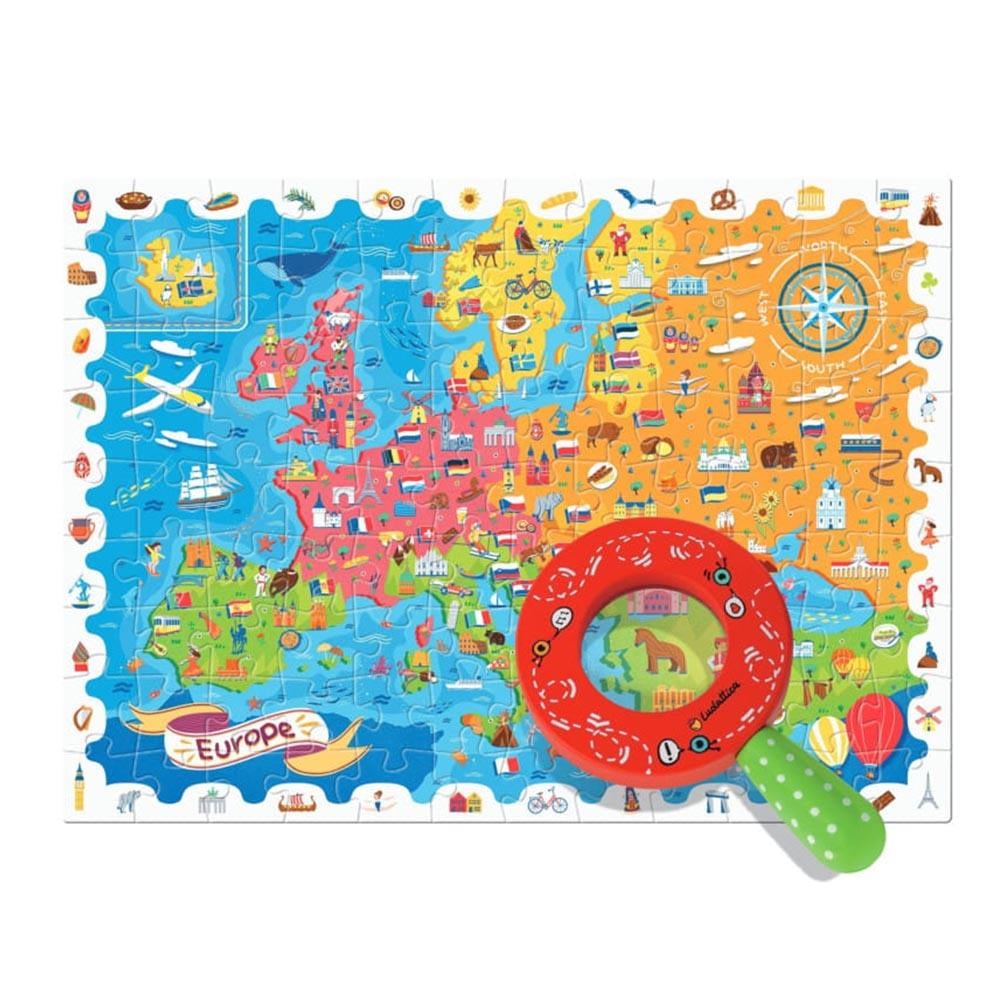 Dedektif Puzzle - Avrupa Haritası Çocuk Kitapları Uzmanı - Children's Books Expert