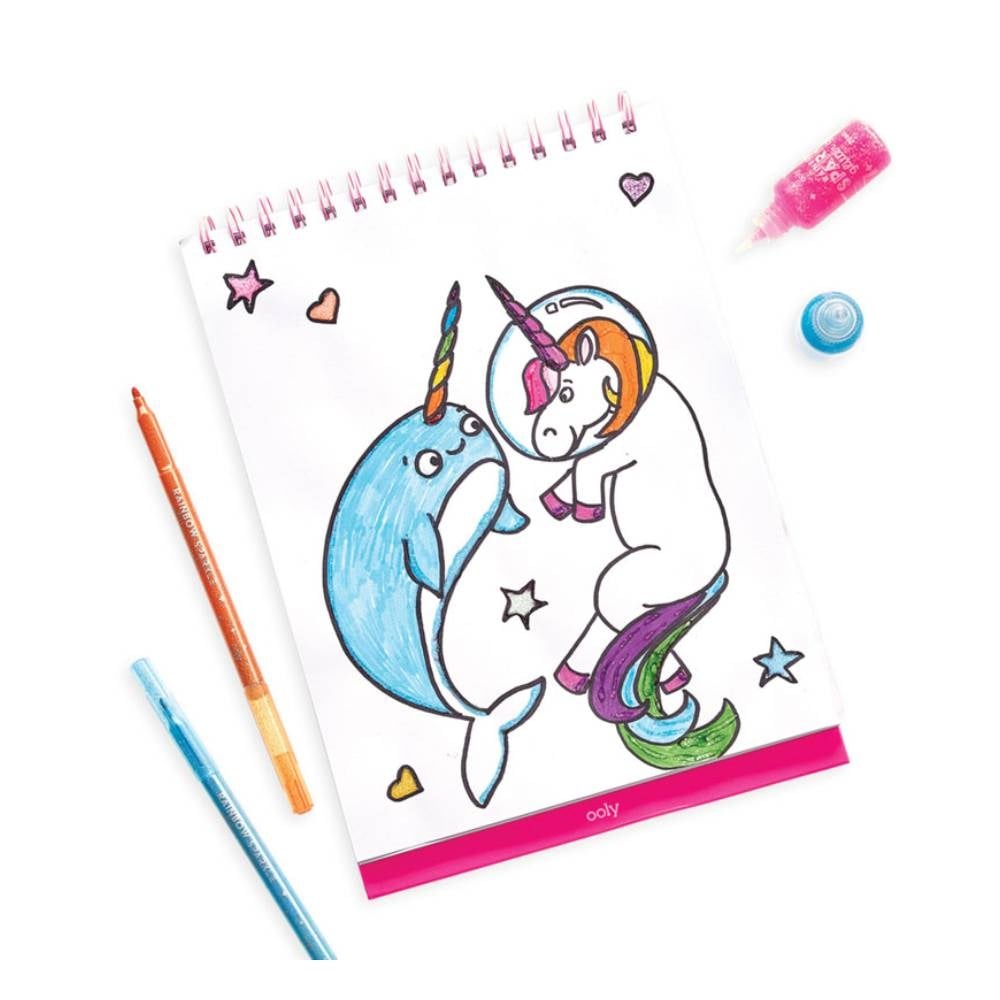 DİK DURAN TELLİ RESİM DEFTERİ - CUTE DOODLE WORLD Çocuk Kitapları Uzmanı - Children's Books Expert
