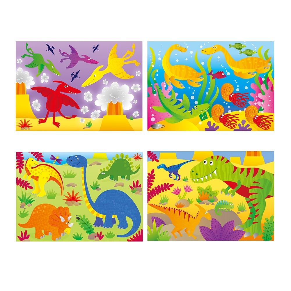 DINOSAURS - 4 PUZZLES IN A BOX Çocuk Kitapları Uzmanı - Children's Books Expert