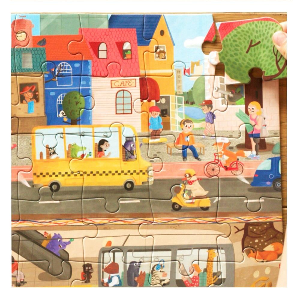 Exploring My City - 2 İn 1 Puzzle Ve Tahmin Oyunu Çocuk Kitapları Uzmanı - Children's Books Expert